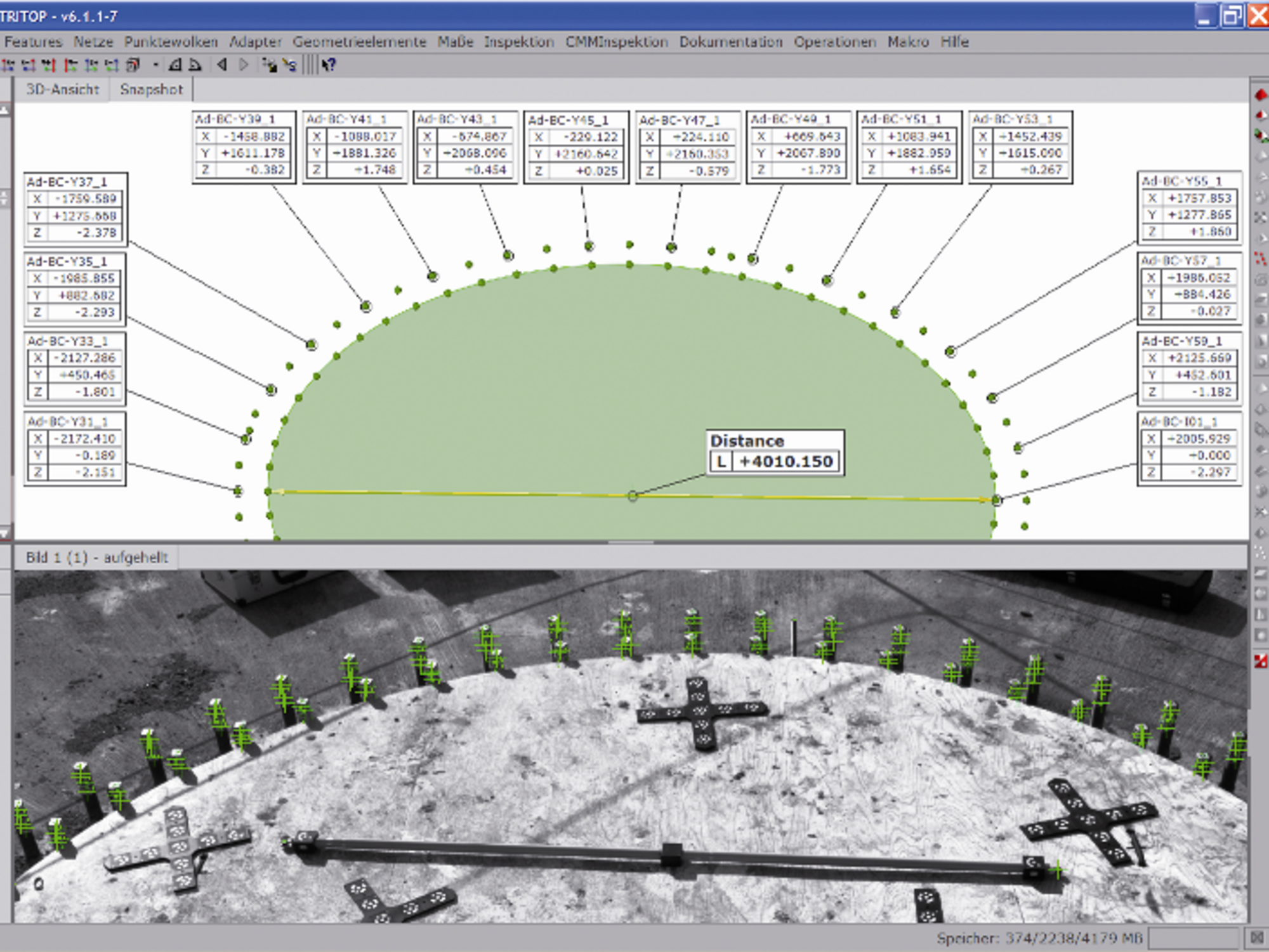 3D opmåling af vindmølleplatform